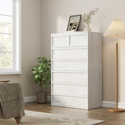 Commode 7 tiroirs pour la chambre à coucher, commode haute 7 tiroirs moderne avec rangement pour grands tiroirs, organisateur de commode en bois pour le salon, la chambre de bébé, le vestibule