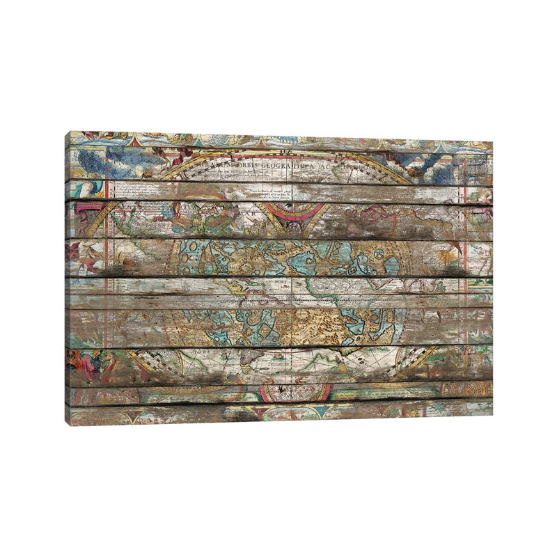 Hidden Worlds (Old Maps) by Diego Tirigall - Wrapped Canvas Gallery-Wrapped Canvas Giclée, 20.32 cm H x 30.48 cm W