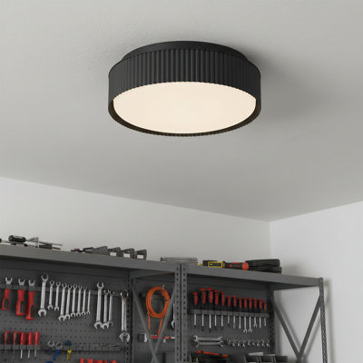 13-Inch Black Led Recessed Light With 5 Colour Temperature Options, Suitable For Dry Or Damp Indoor Environments