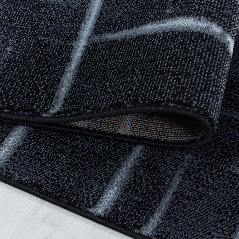 Laverty Flatweave Black Rug, Rectangle 240 x 340cm