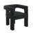 Aruna Solid Boucle Dining Arm Chair-422154688