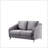 Sofia 55 Inch Gray Velvet Modern Chic Loveseat Couch With Diamond Stitching And Chrome Legs For Elegant Comfort-167779252