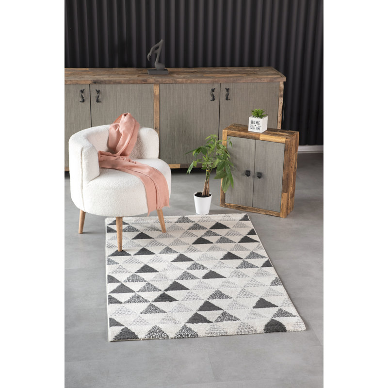 Ridgely Geometric Machine Made 39.37cm X 59.06cm Indoor / Outdoor Area Rug