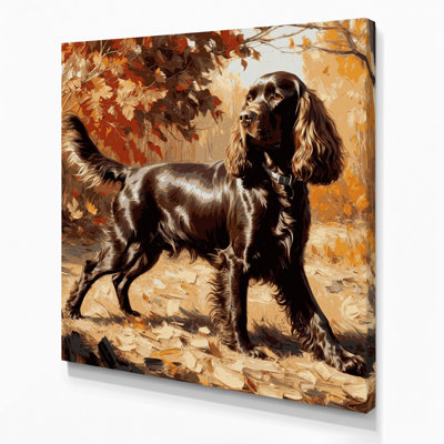 Dogs Field Spaniel Brown Canvas Wall Art