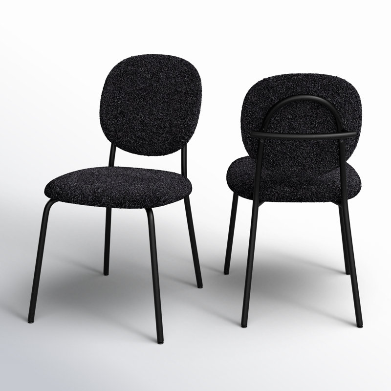Chaise de salle à manger Ranburne Boucle, Noir