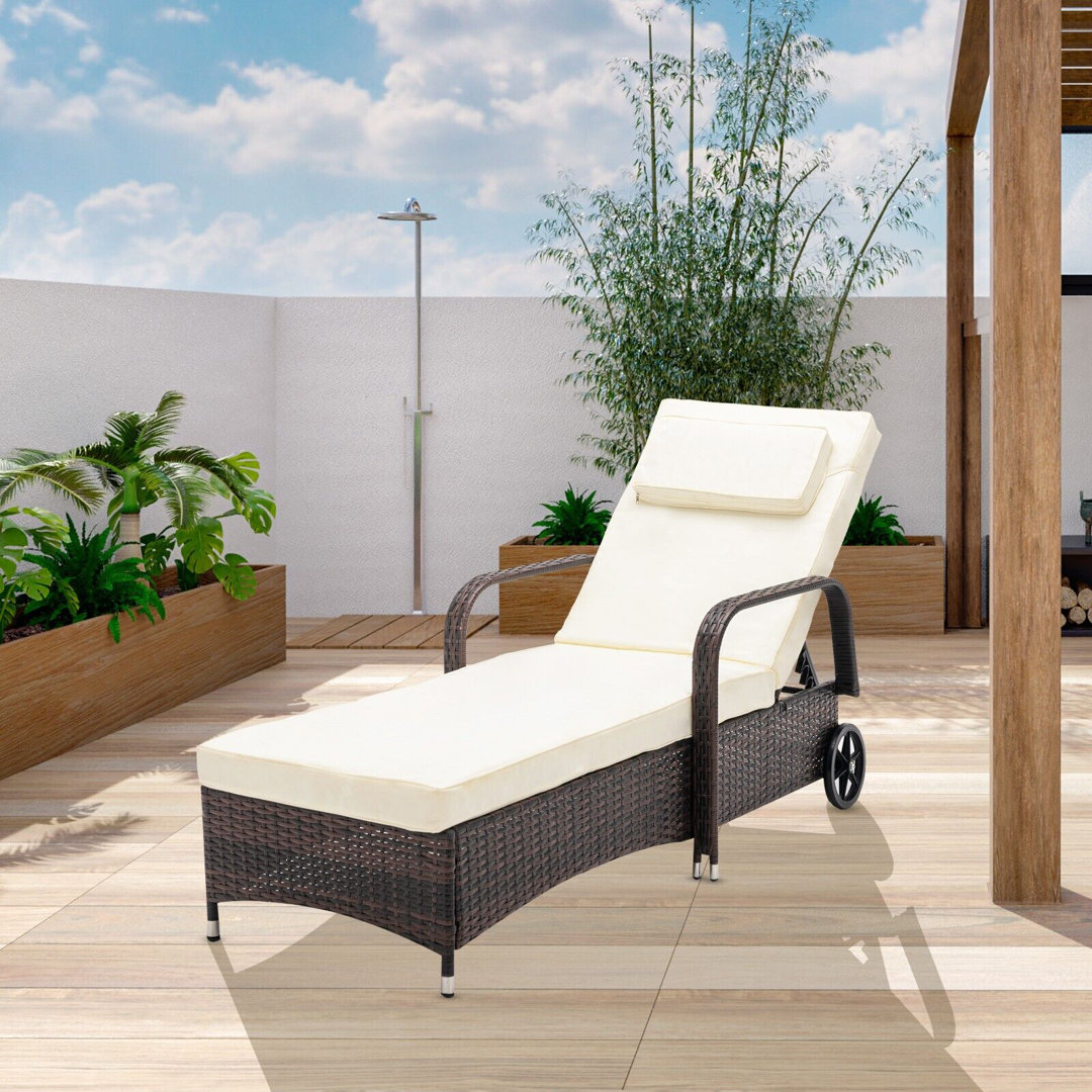 Corinth Reclining Sun Lounger with Cushion