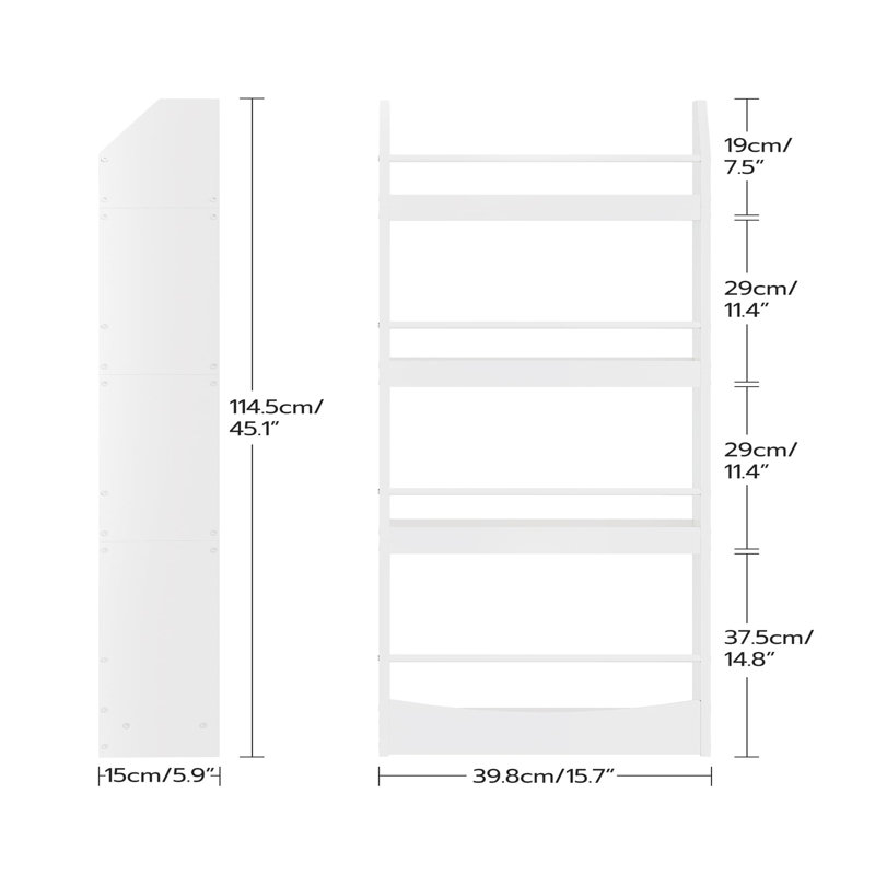 114.5cm H x 39.8cm W Bookcase