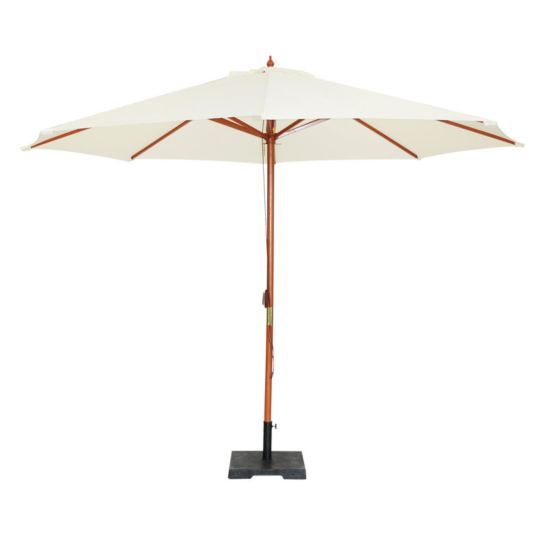 Parasol de style marché Rhino, H 100 po x l 132 po x P 132 po, Poulie, Non inclinable