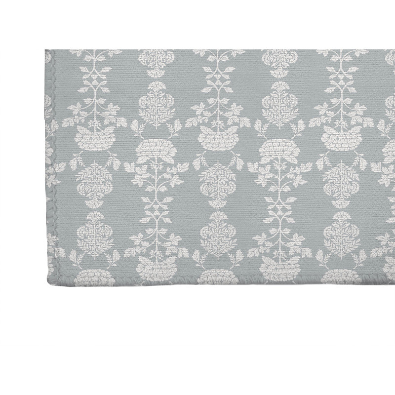 Tapis de cuisine à profil bas pia, Rectangle 2 pi x 5 pi, Gris