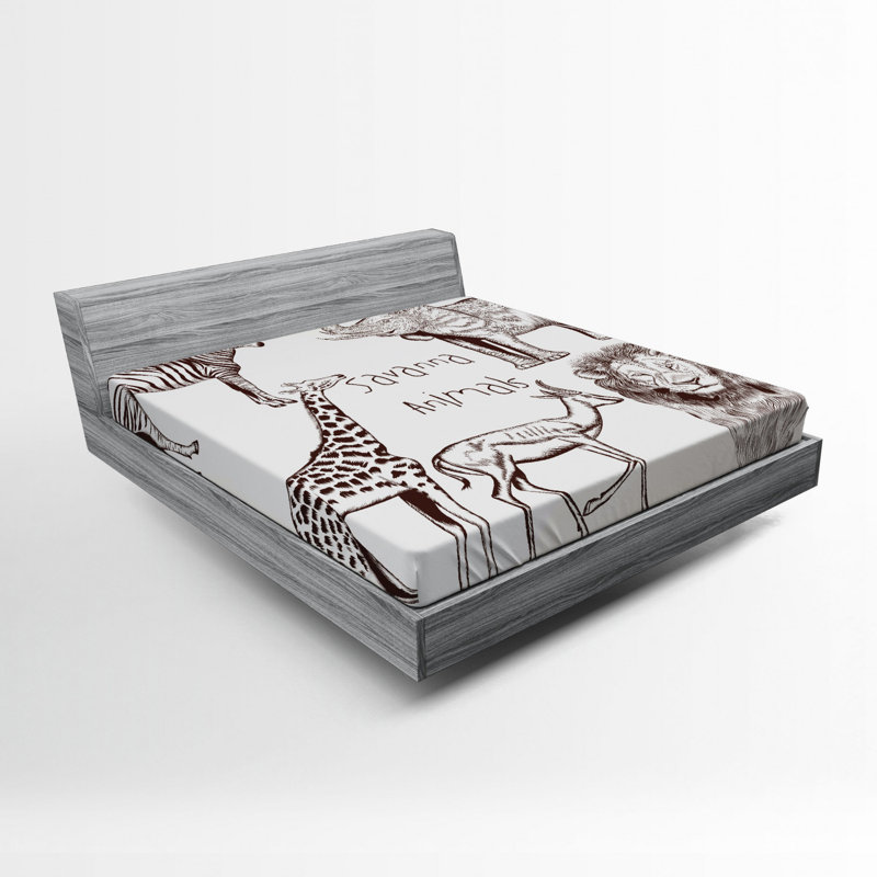 Drap-housse en microfibre Safari, Double