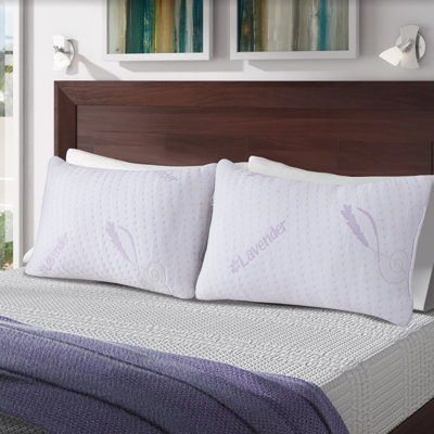 Ensemble de 2 taies d'oreiller en mousse viscoélastique lavande 20 po x 30 po