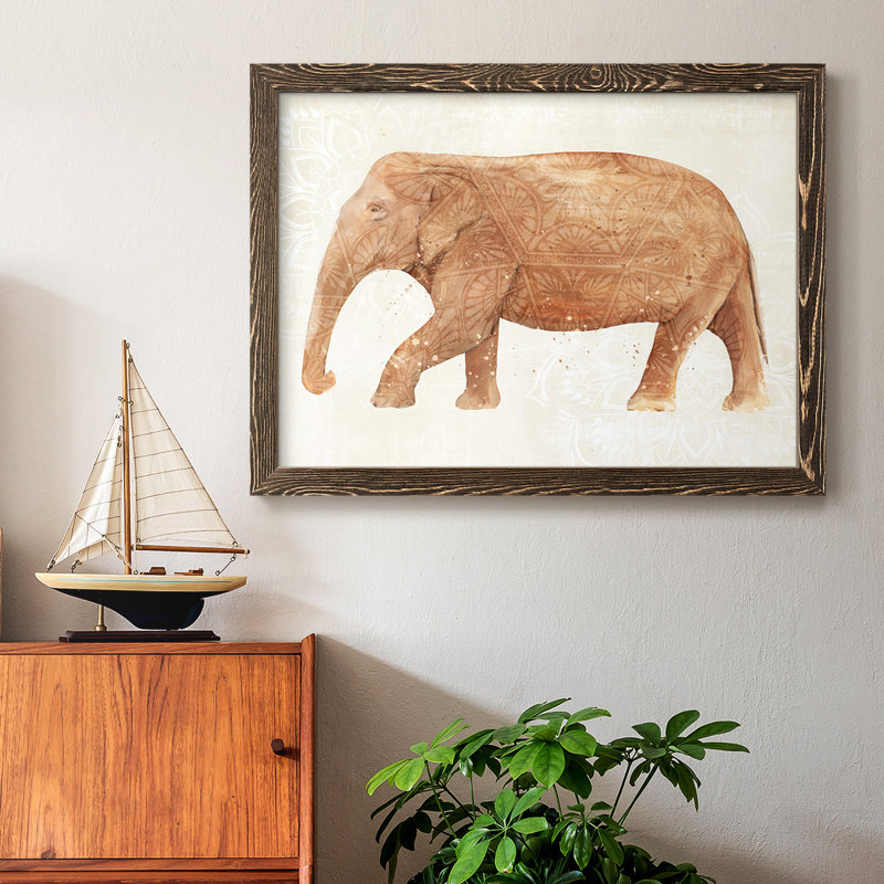 " Elephant Wisdom II ", Walnut, 22" H x 32" W