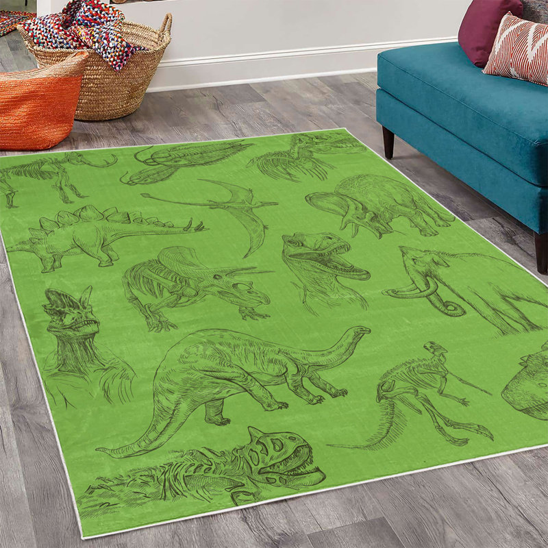 Tapis décoratif Borotice, Rectangle 4 pi x 5 pi 5 po