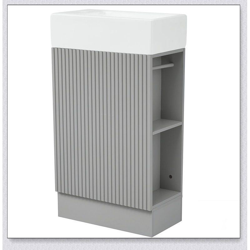 Meuble-lavabo de salle de bain avec lavabo, meuble-lavabo de salle de bain avec tablette, orienté vers la gauche ou vers la droite