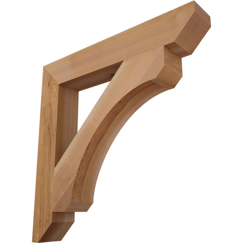 Support en bois / corbeau, Cèdre rouge de l'Ouest (lisse), H 26 po x l 3,5 po x P 26 po