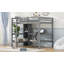 Lit mezzanine double avec tablettes multifonctionnelles et bureau sous le lit-1997130135