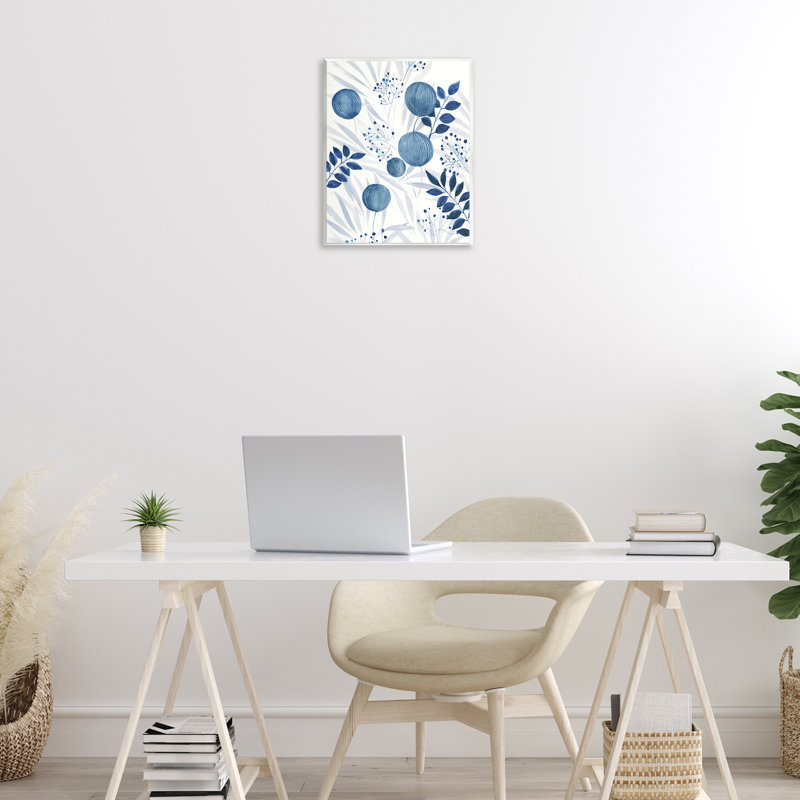 Art mural, motif de feuilles fraîches, design par Hannah Dawson
