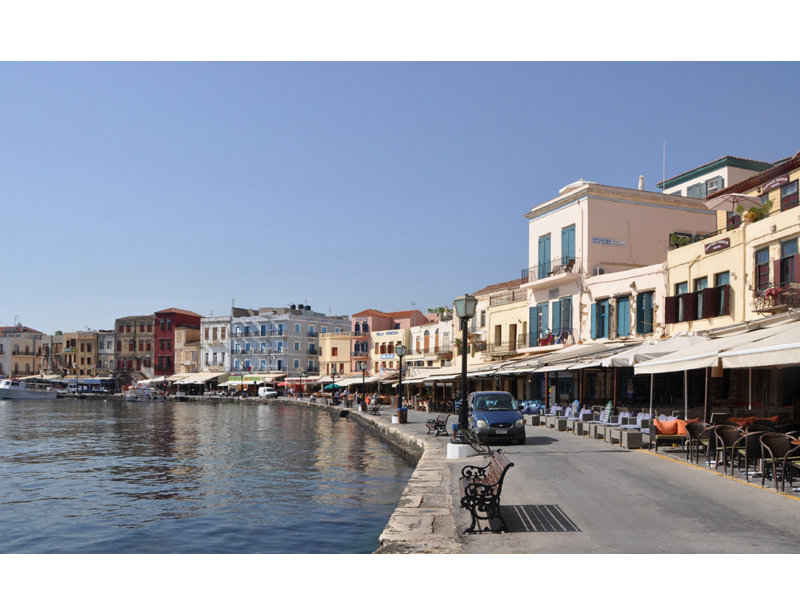 Chania Harbour, Greece, 30" H x 48" W