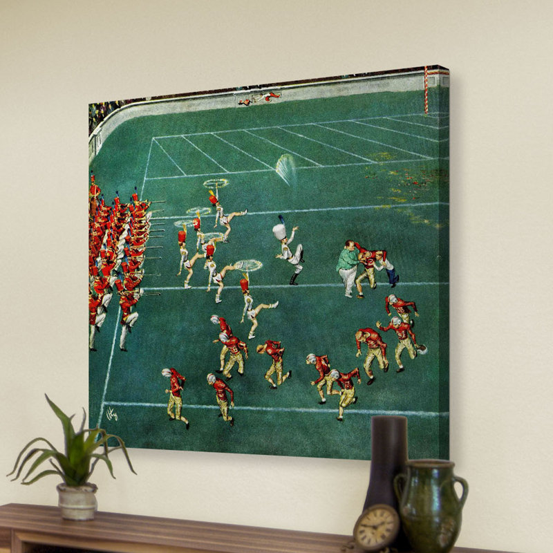 Marching Band At Halftime by Thornton Utz - Wrapped Canvas Painting, 45cm H x 45cm W