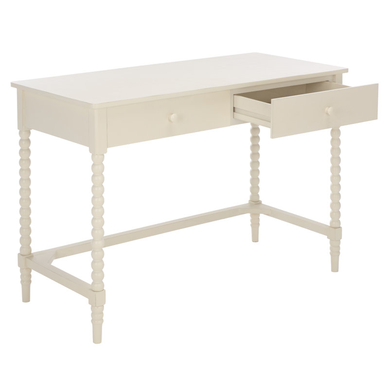 Bureau 2 tiroirs Or bis, Distressed White