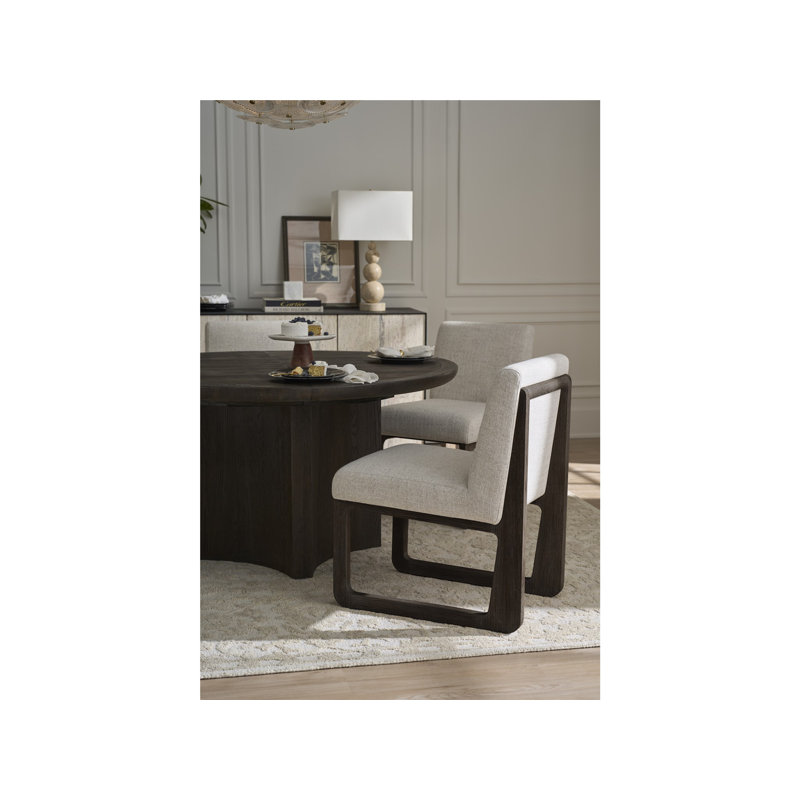 Modern Upholstered Dining Chair, Brown