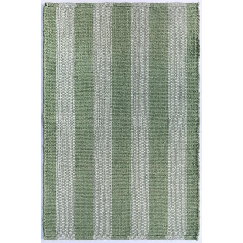 Jeanette Hand-Woven Striped Rug, Rectangle 9' x 12', Green