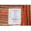 Tapis orange en laine noué à la main de conception unique 4 pi x 5 pi 9 po New Age