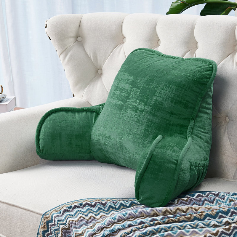 Textured Velvet Bedrest Pillow Cover & Insert, Eden