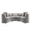 Canapé modulaire gris avec 9 coussins