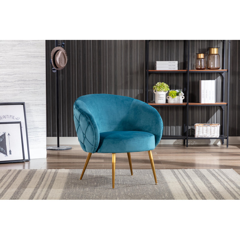 Upholstered Armchair, Federal Blue