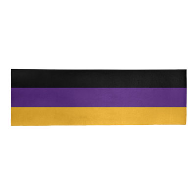 Tapis doré/mauve rayé/noir de zone noire