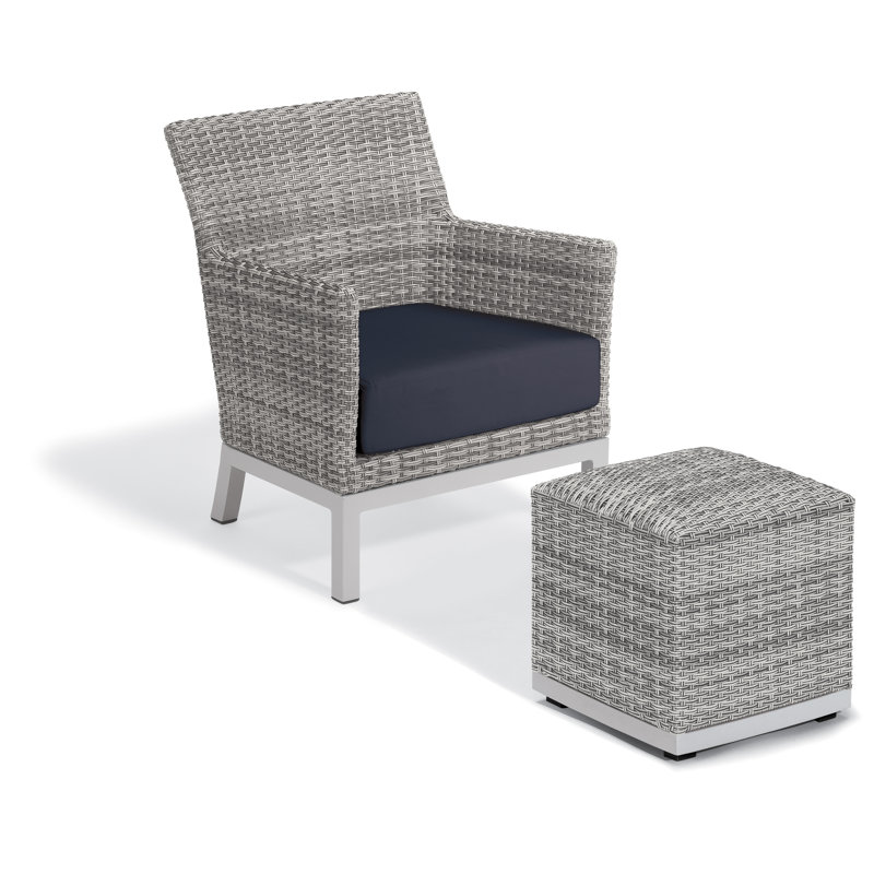 Argento Outdoor Lounge Chair, Midnight Blue