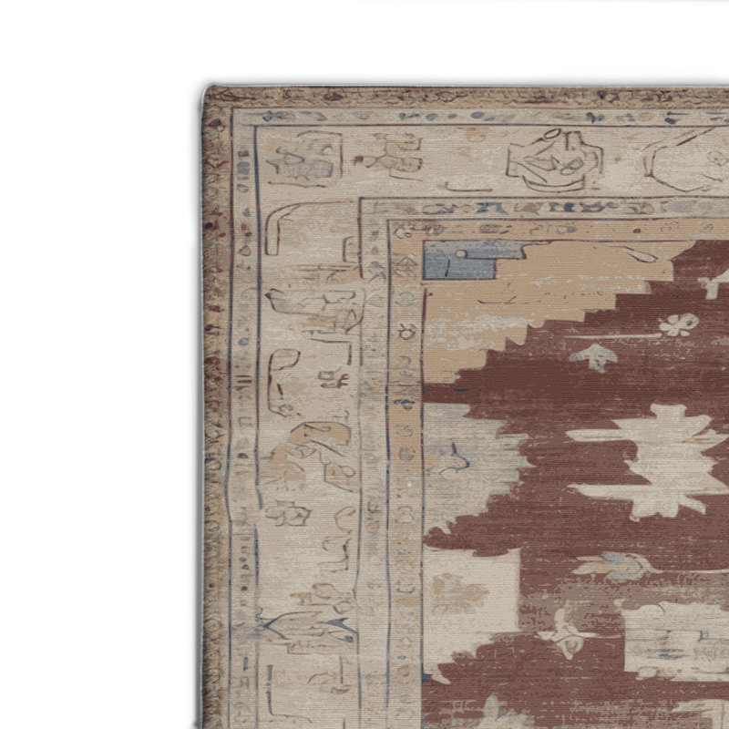 Tapis d'intérieur et d'extérieur surteint beige, Rectangle 4pi x 6 pi