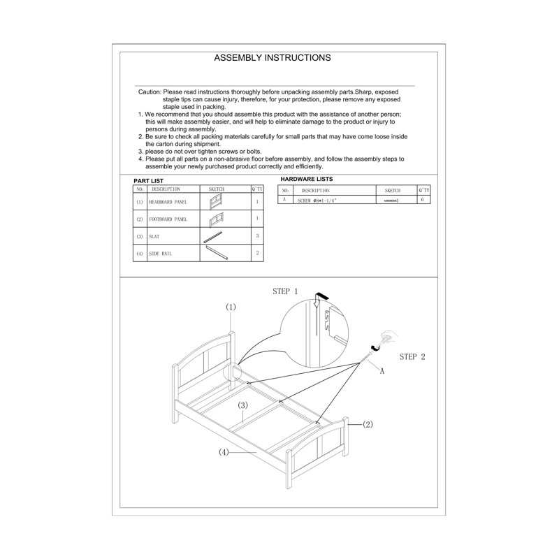 Structure de lit simple moderne noir avec tête de lit sculptée pour chambre de jeunes, panneau de fibres à densité moyenne et fabrication en bois d'hévéa