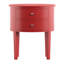 Table de bout à 2 tiroirs en bois massif Zaheed-18447769
