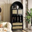 Japanese style rattan bookcase-110606822