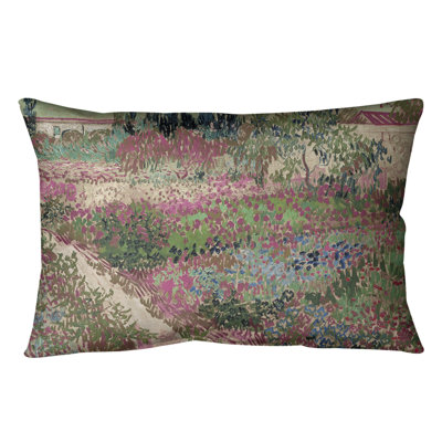 Coussin lombaire bluhender garten mit pfad