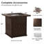 Table de foyer d'extérieur au propane en acier inoxydable avec couvercle-566918017-566918018