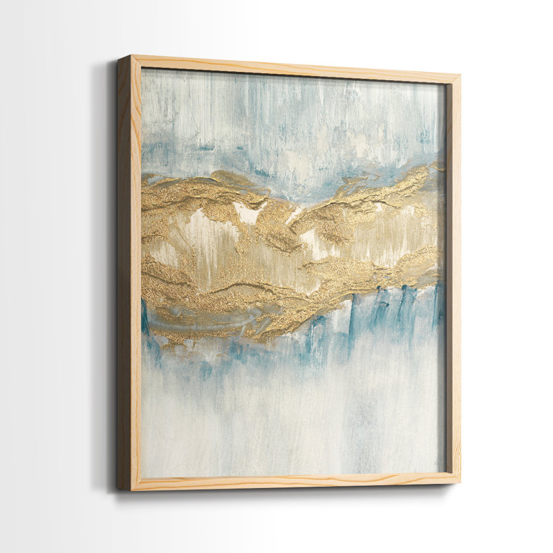 Touch of Frost II Framed Print - Solid Wood, Natural, 15" H x 12" W