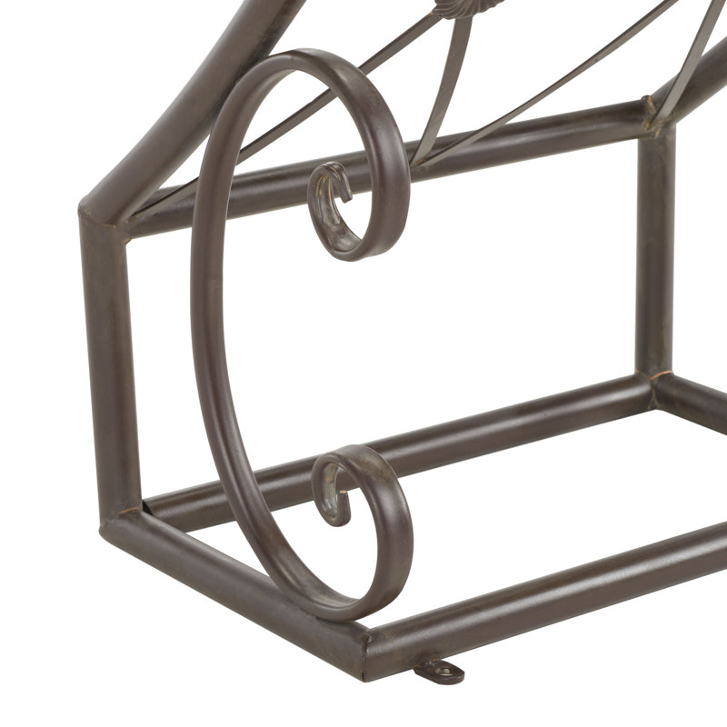 17'' W x 80'' D Iron Arbor, Rustic Brown