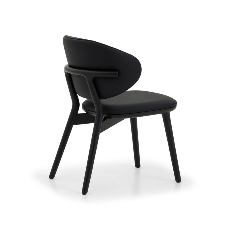 Soren Upholstered Dining Chair, Black, Matte Black