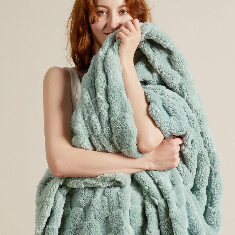 Bedsure Fleece Blanket For Couch - Super Soft Cozy Blankets For Women, Cute Small Blanket For Girls, Sage Green, Throw