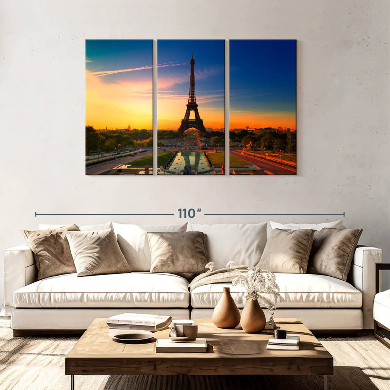 Rorry Eiffel Tower At Sunrise, 48" H x 74" W