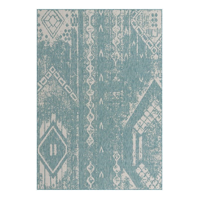 Medford Geometric Indoor / Outdoor Rug, Rectangle 7' x 10'