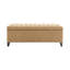 Repose-pieds de rangement de 47,5 po, banc de rangement avec charnière de sécurité, repose-pieds capitonné en lin pour le salon, le vestibule, le couloir, le repose-pieds et le support 500 lb-987988973