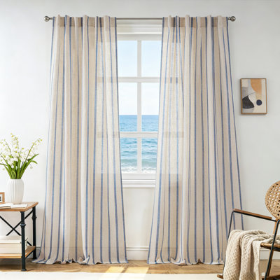 Rideaux semi-transparents avec passe-tringle Farmhouse