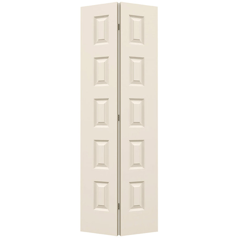 Porte pliante moulée à 5 panneaux apprêtés Rockport, 24 po x 80 po