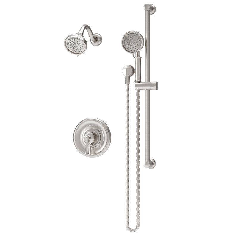 Ensemble de garniture de douche Braston HydroMersion avec douchette, Nickel satiné