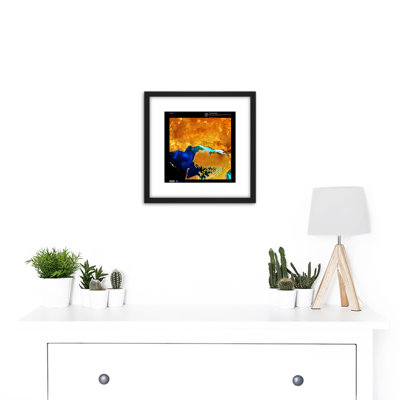 Science Map Satellite Dardzha Turkmenistan Caspian - Single Picture Frame Painting