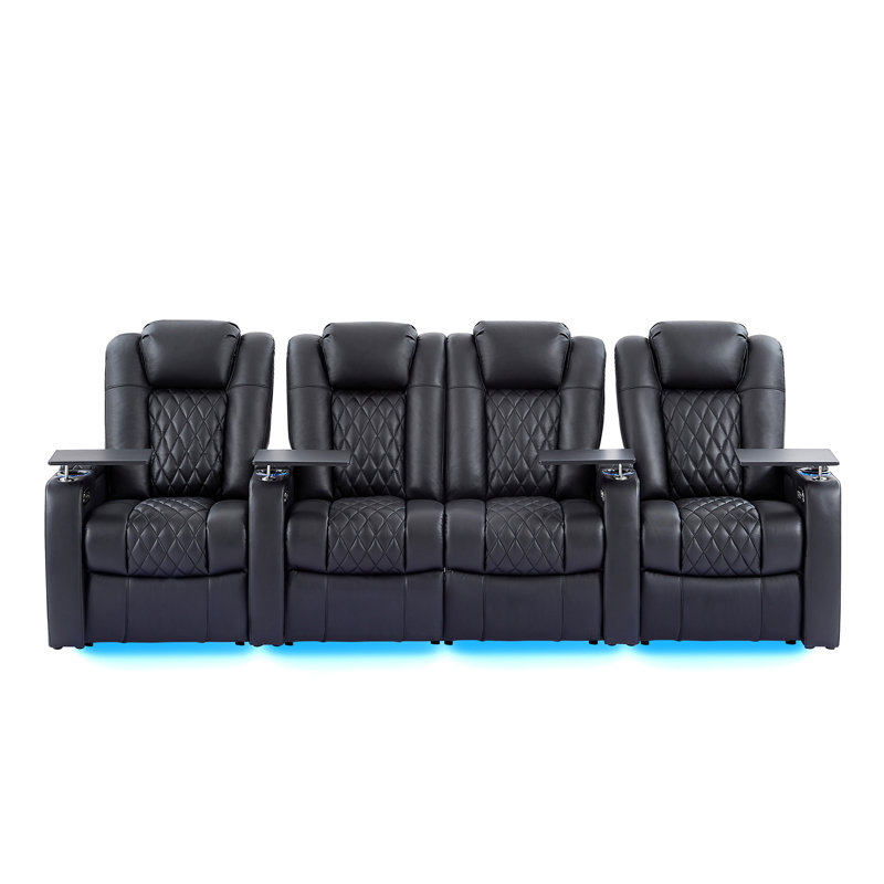 Fauteuil de cinéma inclinable Power Zero Gravity, Noir, noir, noir, noir